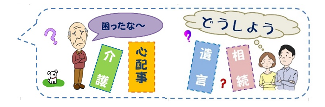 困ったなー、心配事、介護、気軽にどうぞ